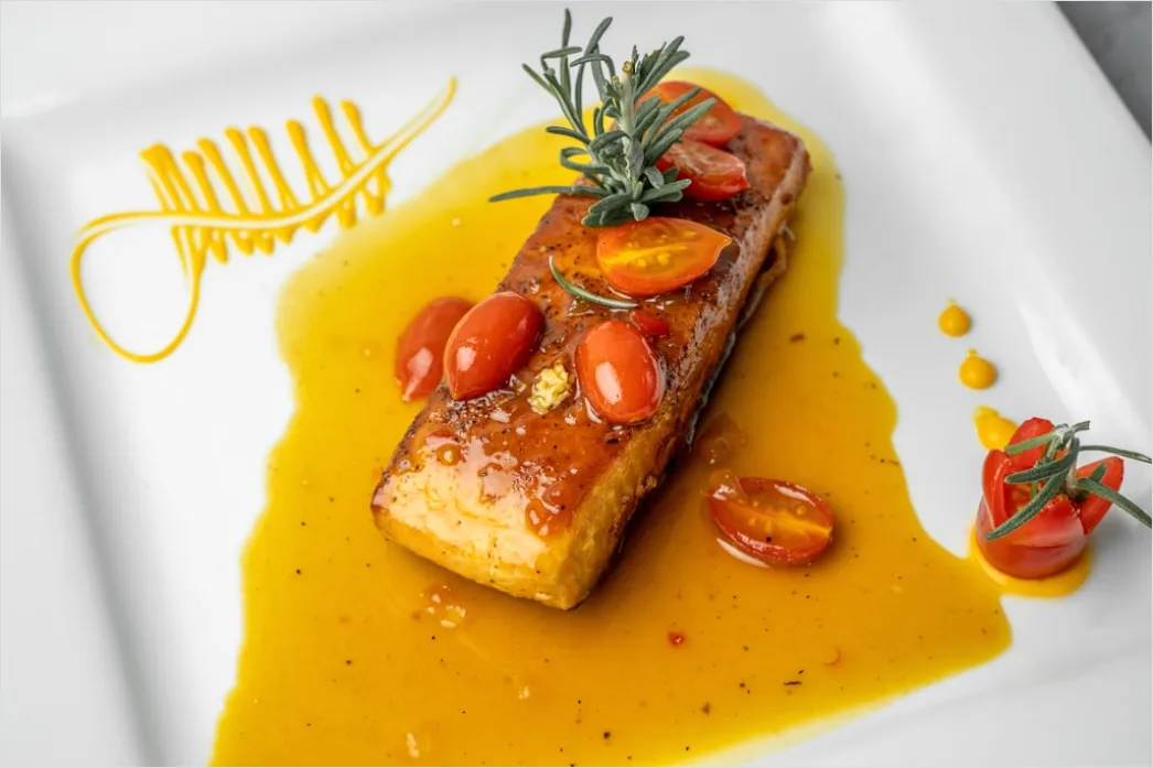 Detail Lachs Filet Teller Nahaufnahme Elegant Number 10
