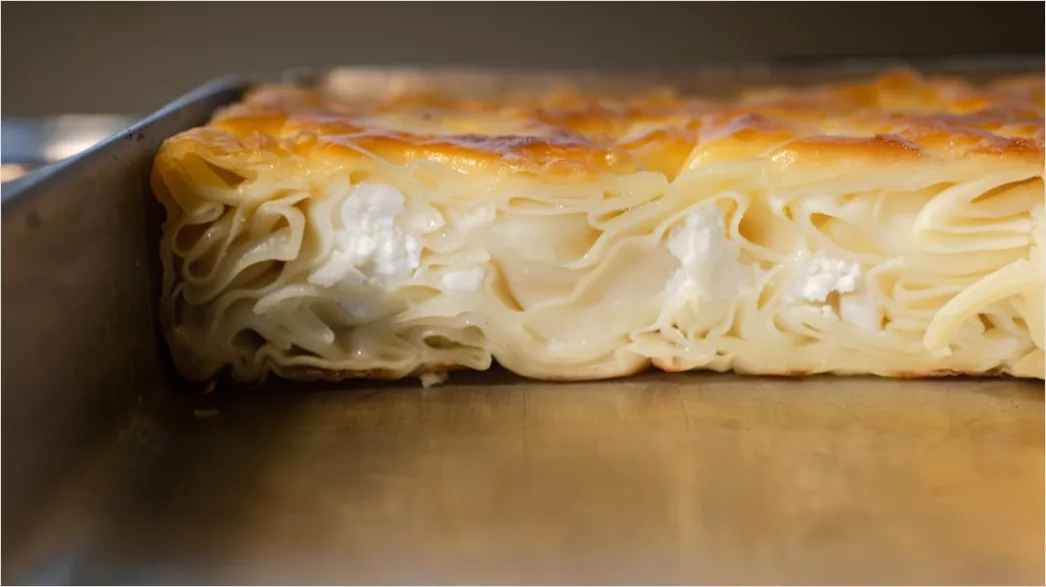 Detail Lasagne Portion Nahaufnahme Käse überbacken Number 15