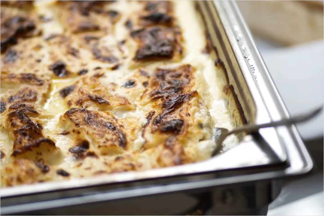 Detail Lasagne Portion Nahaufnahme Käse überbacken Number 4