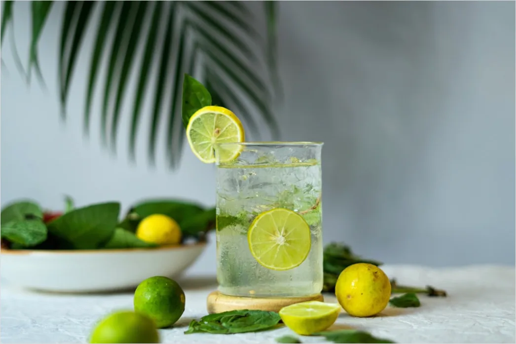 Detail Lemonade Glas Zitrone Minze Eis Sommer Number 2