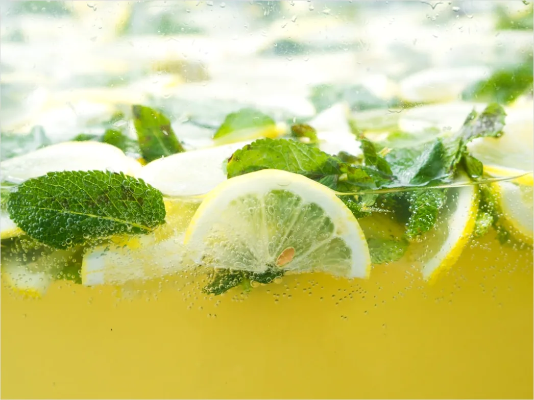 Detail Lemonade Glas Zitrone Minze Eis Sommer Number 3