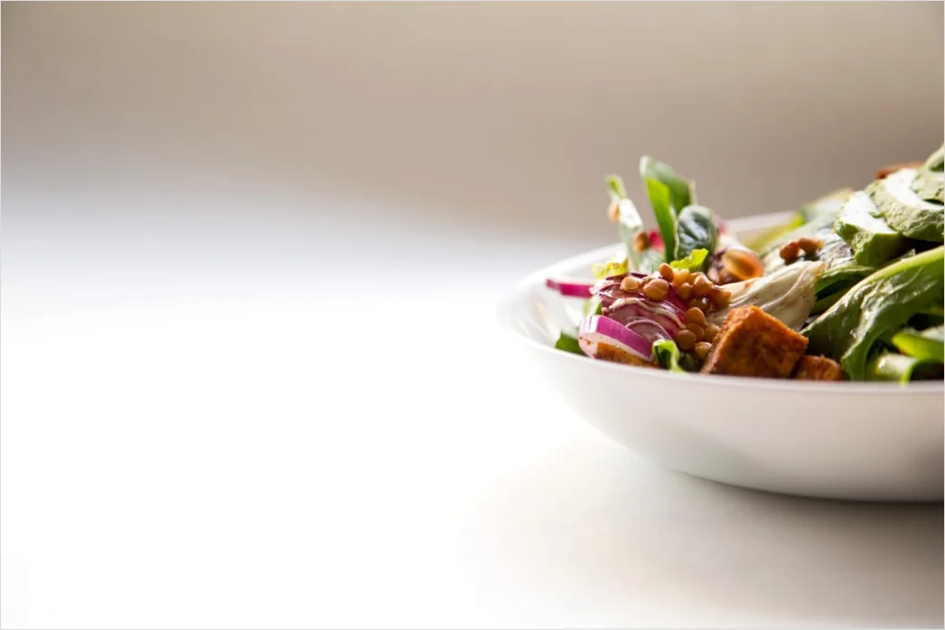 Linsen Salat Teller Nahaufnahme Gesund Ab1a