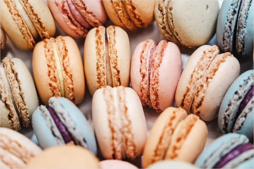Macarons Bunt Nahaufnahme Pastell Aesthetisch 796a