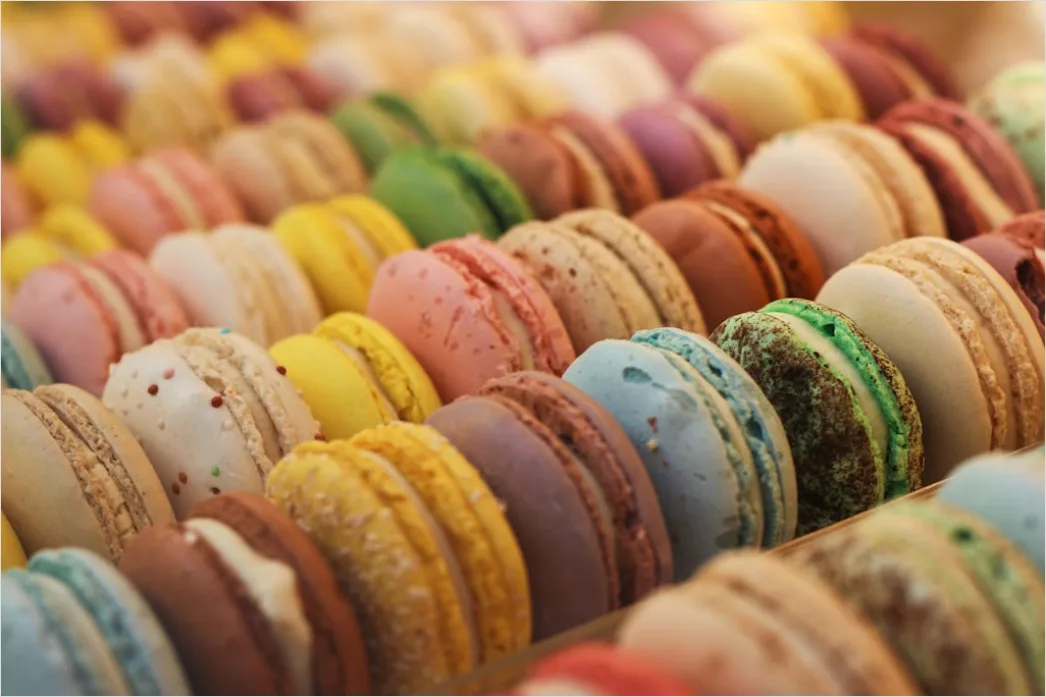 Detail Macarons Bunt Nahaufnahme Pastell ästhetisch Number 2