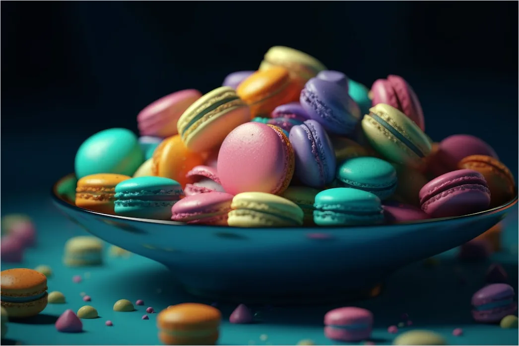 Detail Macarons Bunt Nahaufnahme Pastell ästhetisch Number 13