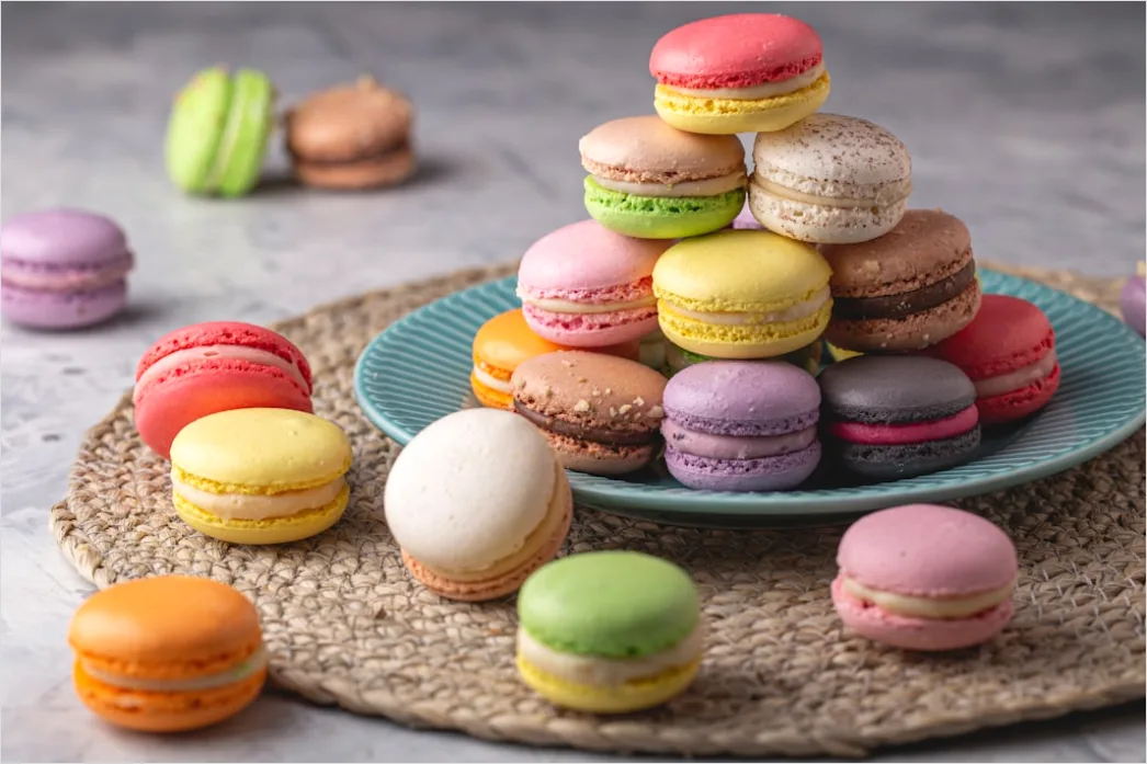 Detail Macarons Bunt Nahaufnahme Pastell ästhetisch Number 3