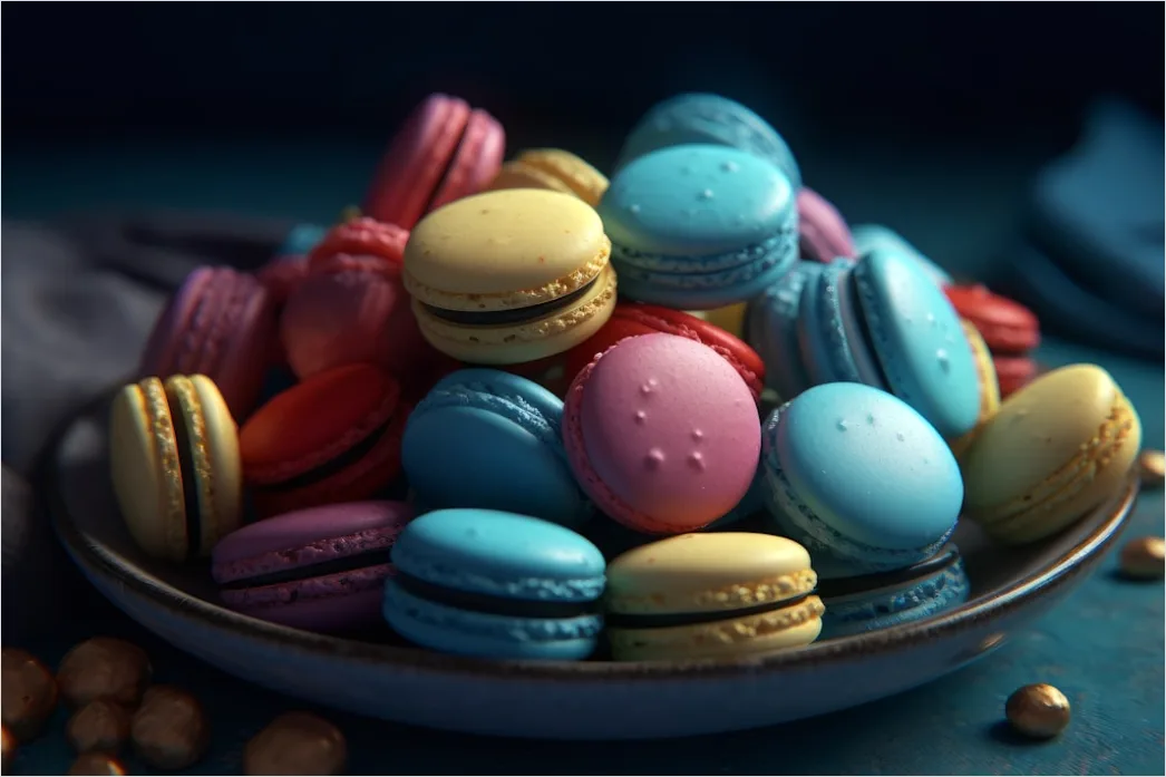 Detail Macarons Bunt Nahaufnahme Pastell ästhetisch Number 7
