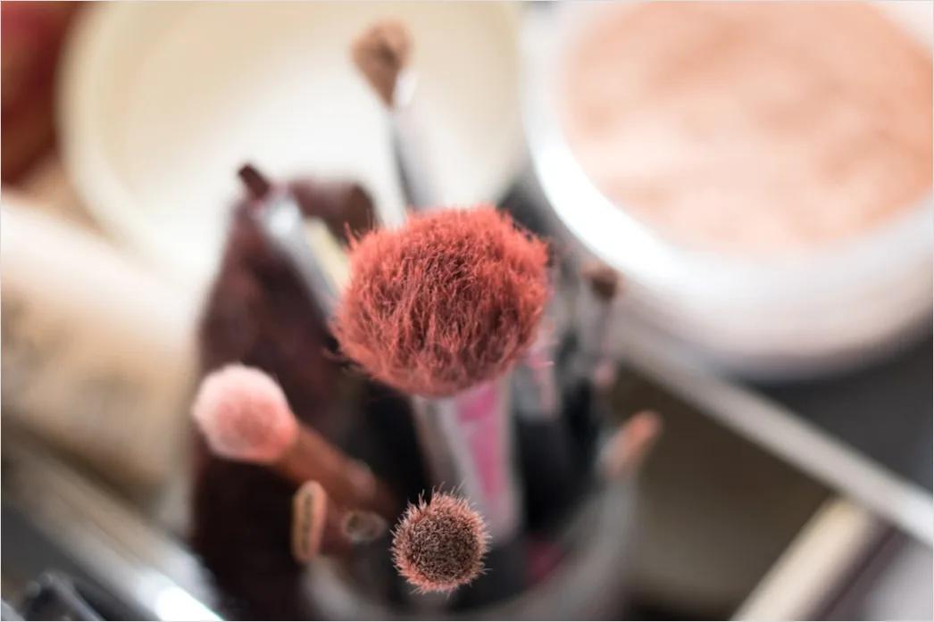 Detail Make Up Pinsel Makro Nahaufnahme Puder Number 14