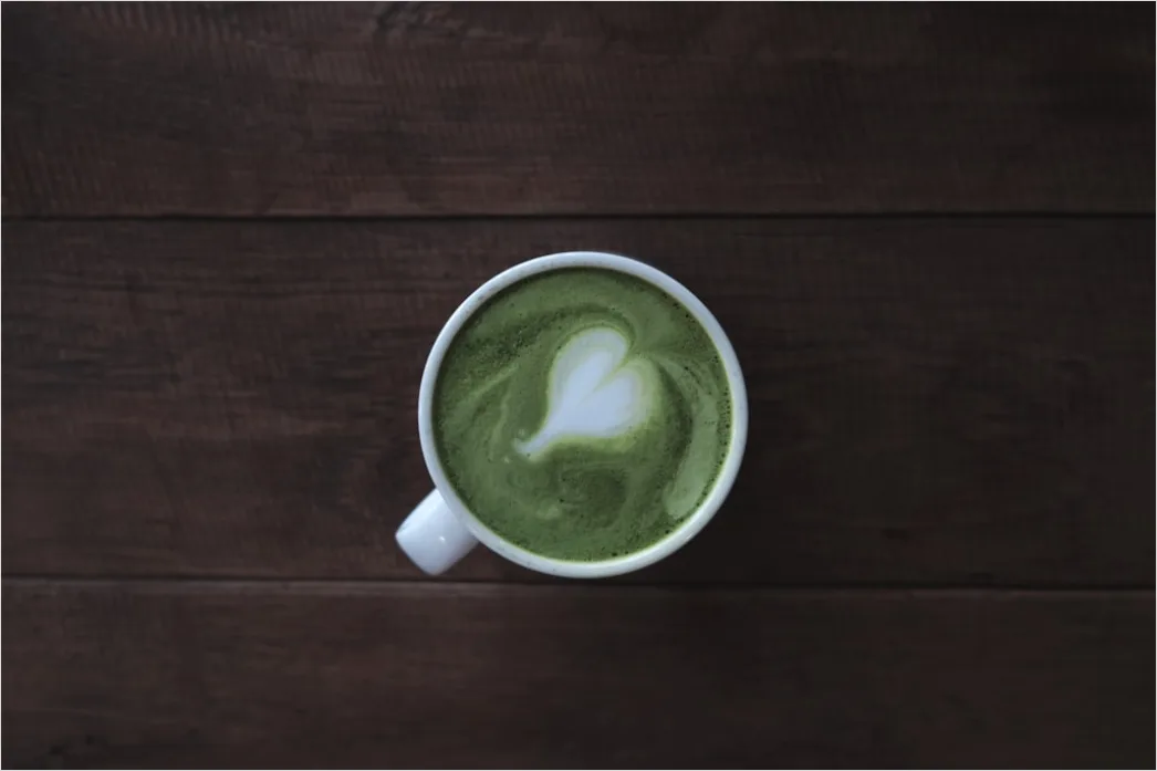 Detail Matcha Latte Tasse Nahaufnahme Grün Number 2