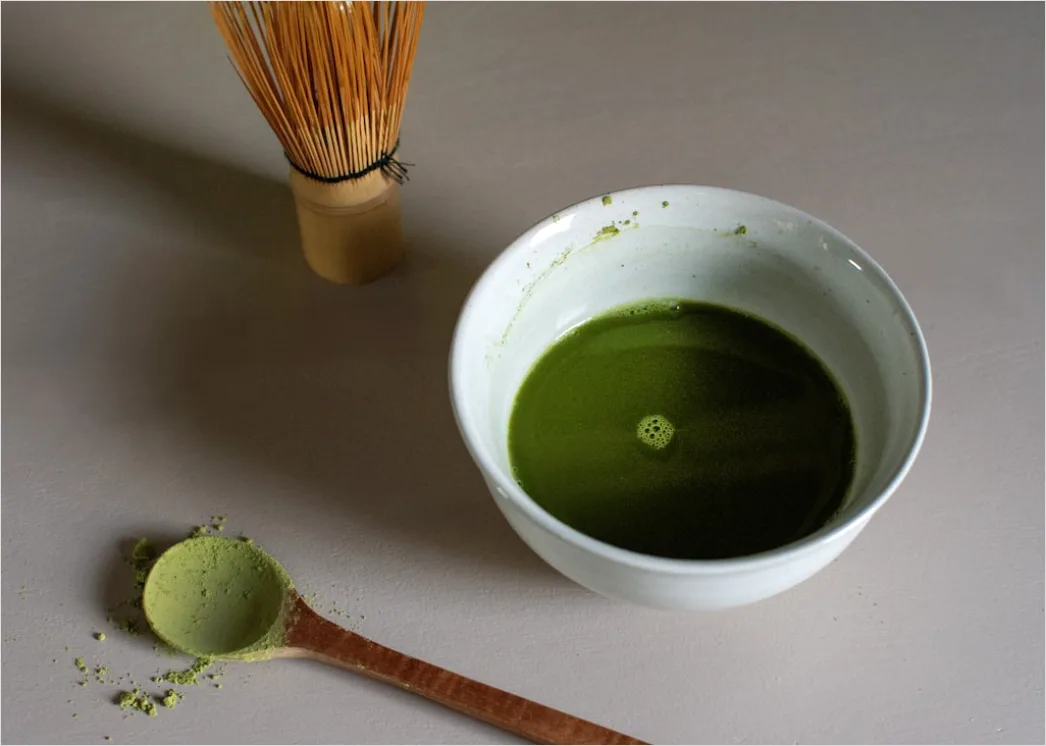 Detail Matcha Latte Tasse Nahaufnahme Grün Number 17