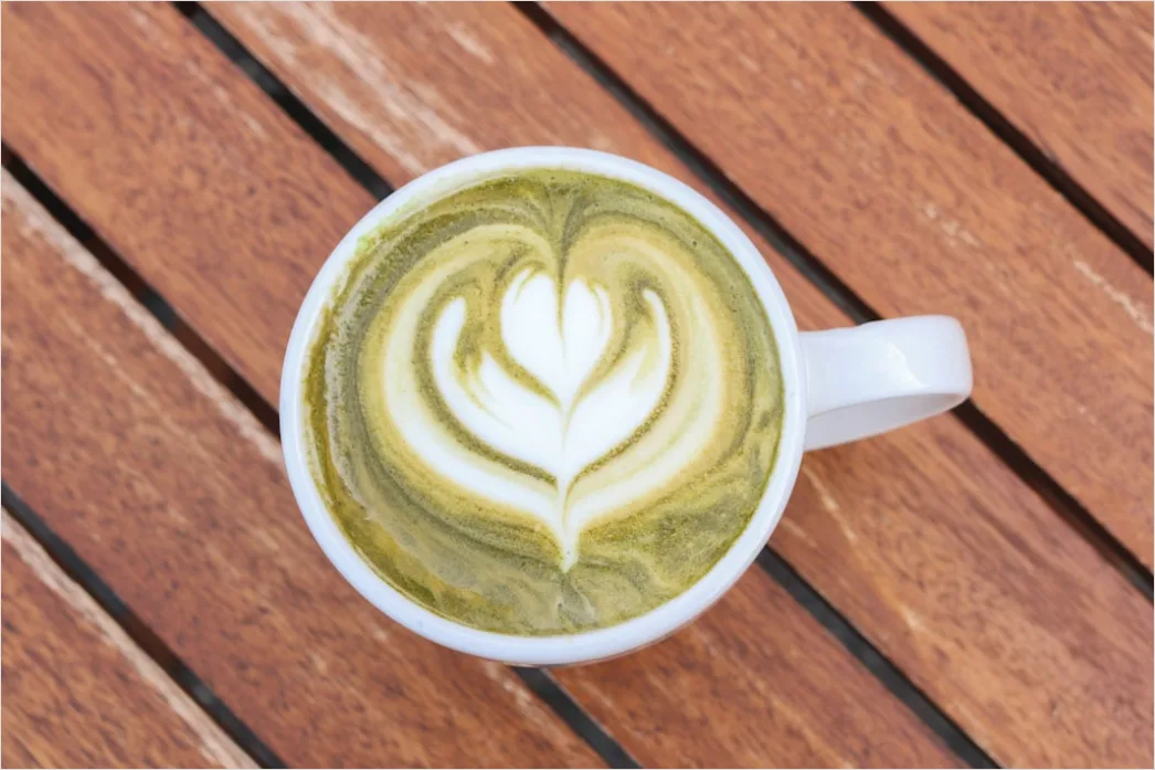 Detail Matcha Latte Tasse Nahaufnahme Grün Number 4
