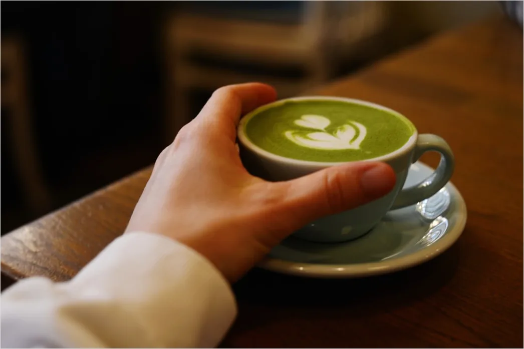 Detail Matcha Latte Tasse Nahaufnahme Grün Number 8