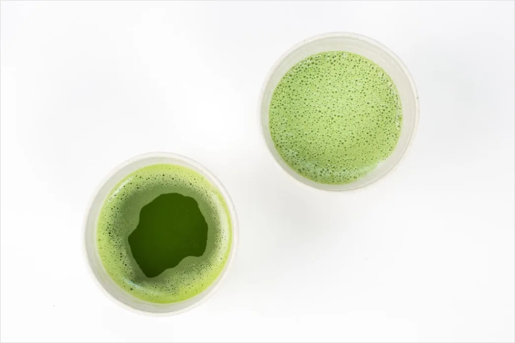 Detail Matcha Smoothie Glas Nahaufnahme Grün Number 17