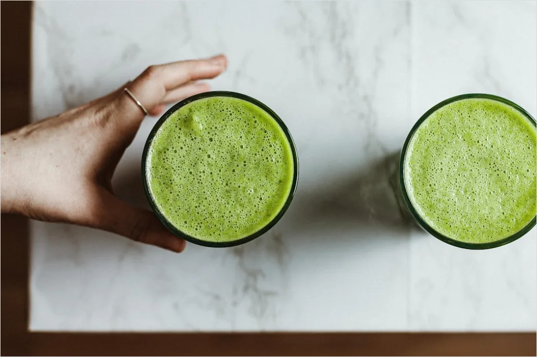Detail Matcha Smoothie Glas Nahaufnahme Grün Number 3