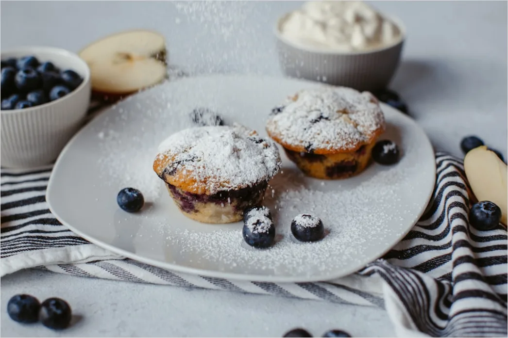 Detail Muffin Blaubeere Nahaufnahme Frisch Number 2