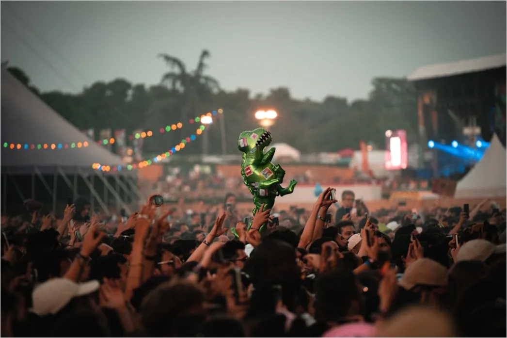Detail Musikfestival Outdoor Bühne Menschenmenge Abend Number 19