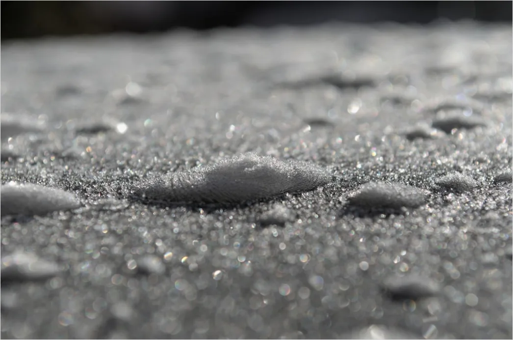 Detail Nasser Asphalt Makro Nahaufnahme Reflexionen Number 18