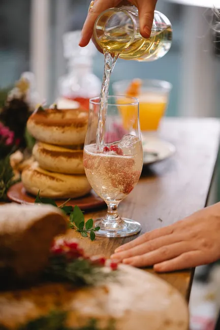 Detail Neujahr Frühstück Sekt Essen Tisch Number 13