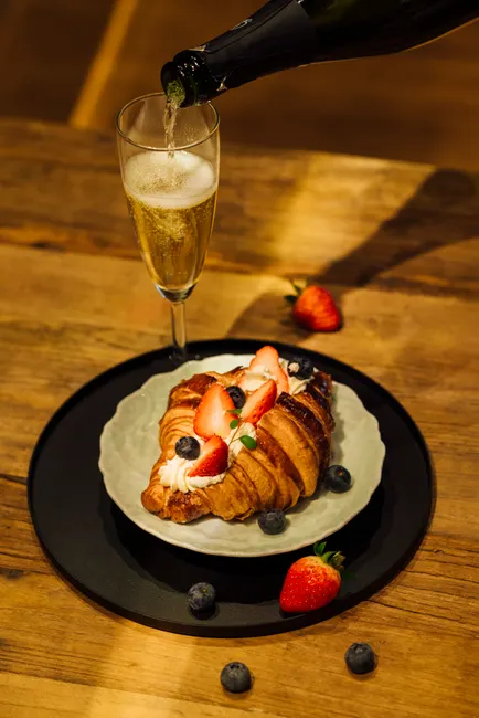 Detail Neujahr Frühstück Sekt Essen Tisch Number 16
