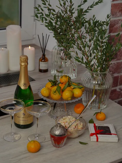 Detail Neujahr Frühstück Sekt Essen Tisch Number 10