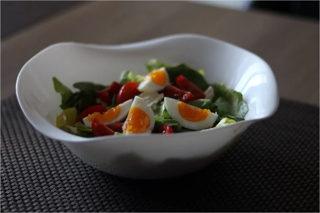 Detail Nicoise Salat Teller Elegant Nahaufnahme Number 11