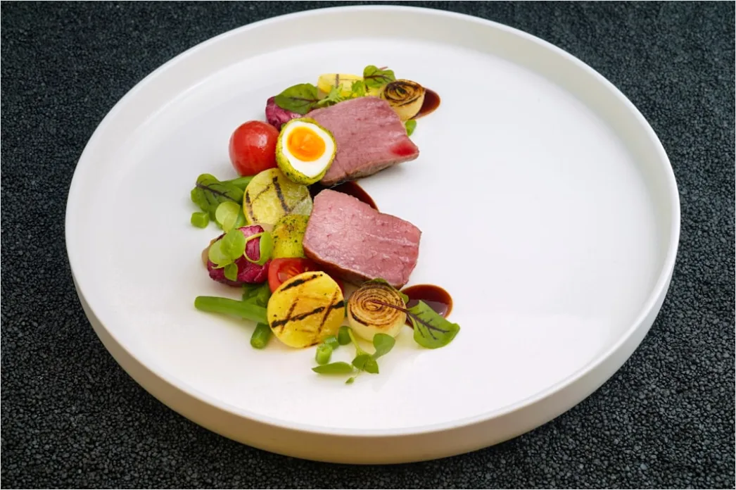 Detail Nicoise Salat Teller Elegant Nahaufnahme Number 13
