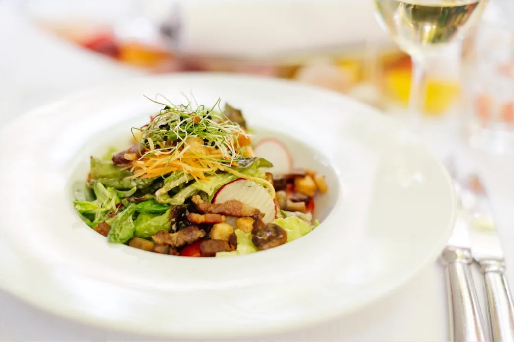 Detail Nicoise Salat Teller Elegant Nahaufnahme Number 9