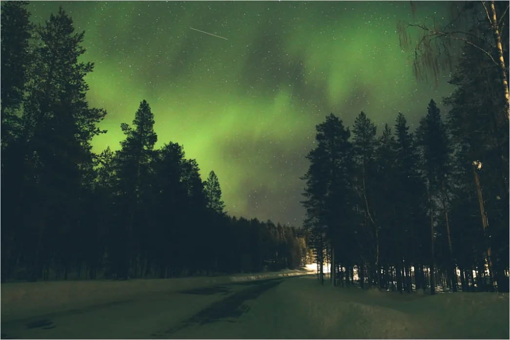 Detail Nordlichter Aurora Borealis Nacht Number 6