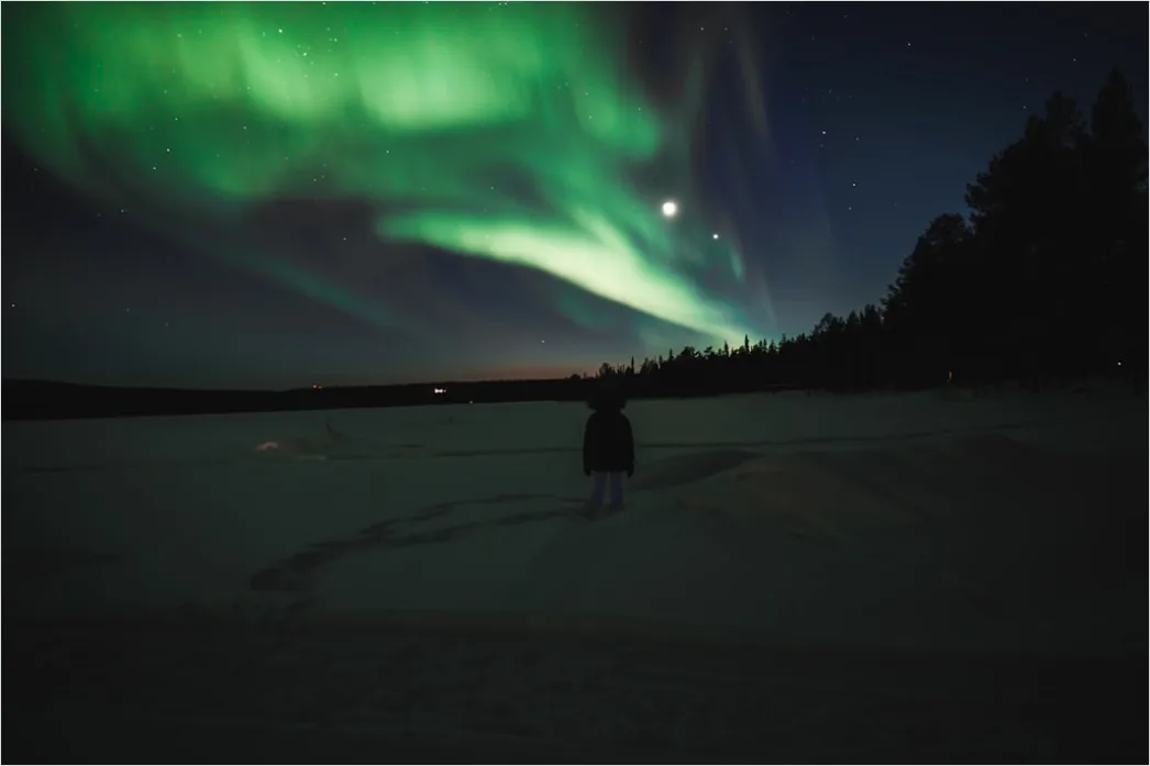 Detail Nordlichter Aurora Borealis Nacht Number 9