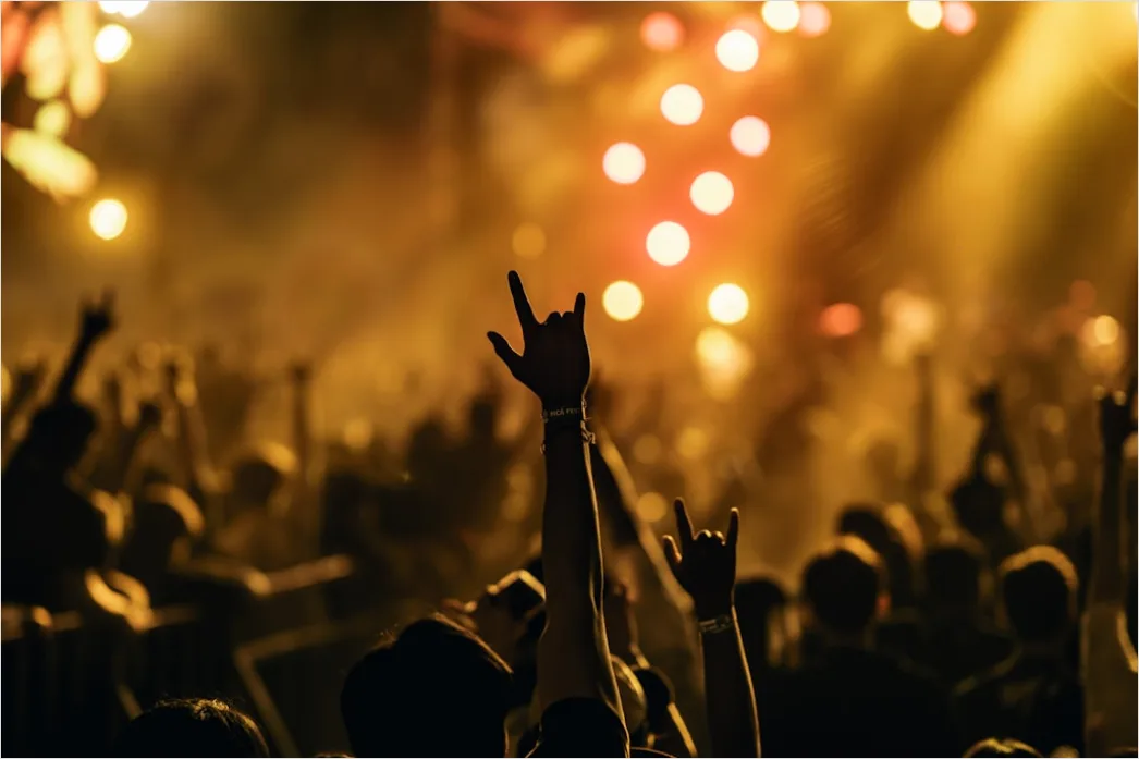 Detail Open Air Konzert Abend Lichter Stimmung Number 12