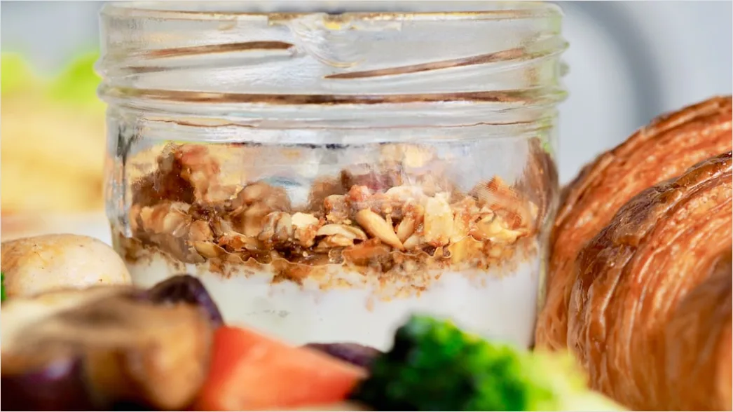 Detail Overnight Oats Frühstück Glas Nahaufnahme Number 12