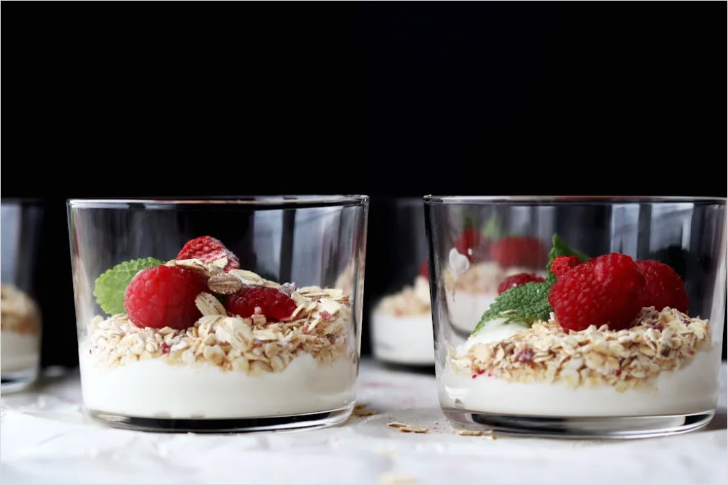 Detail Overnight Oats Frühstück Glas Nahaufnahme Number 14