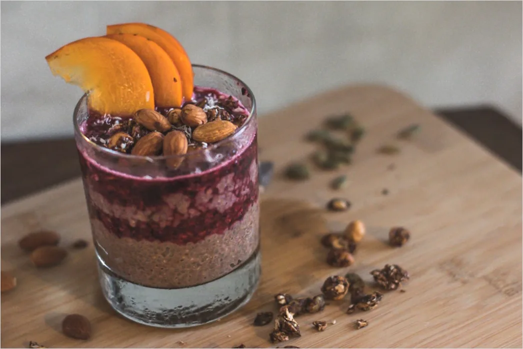 Detail Overnight Oats Frühstück Glas Nahaufnahme Number 20