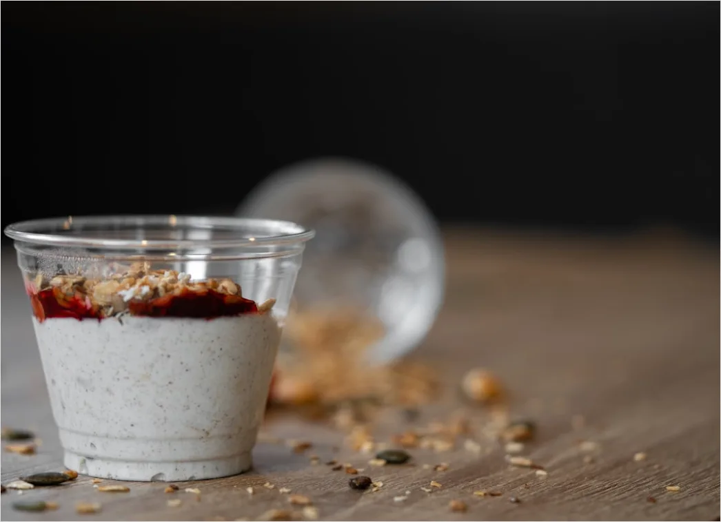 Detail Overnight Oats Frühstück Glas Nahaufnahme Number 5