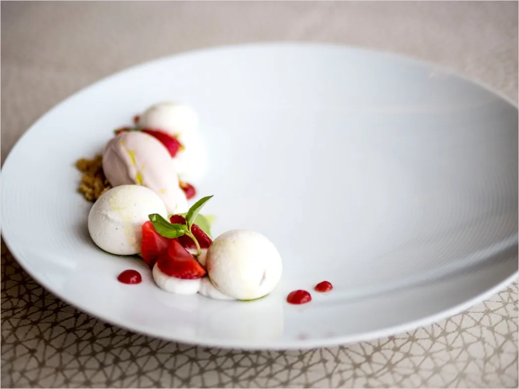 Panna Cotta Teller Nahaufnahme Elegant 4f86