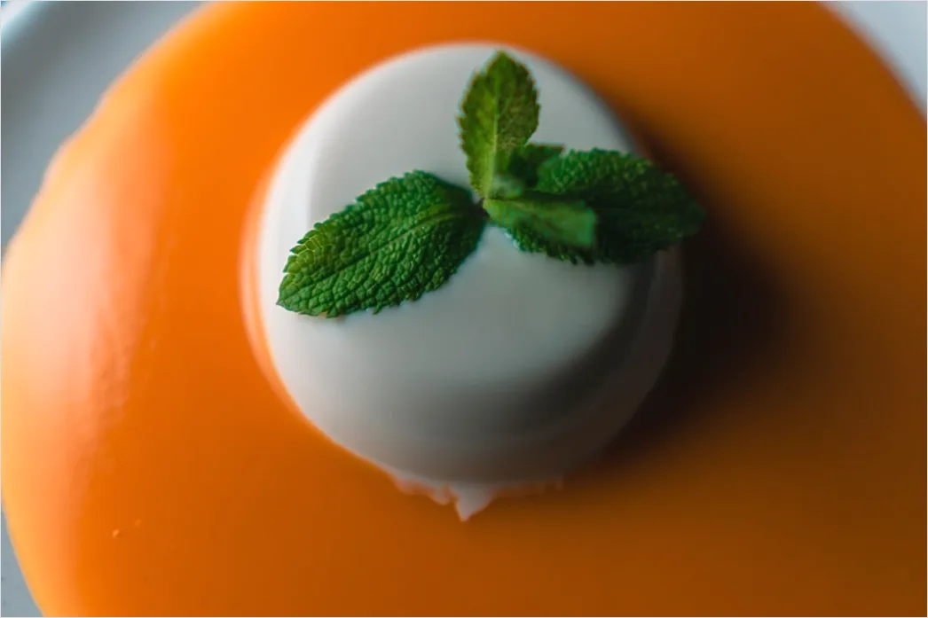 Detail Panna Cotta Teller Nahaufnahme Elegant Number 4