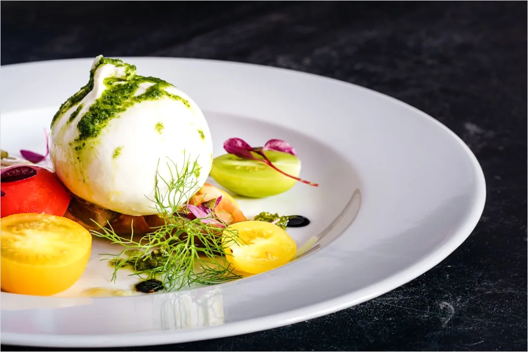 Detail Panna Cotta Teller Nahaufnahme Elegant Number 8