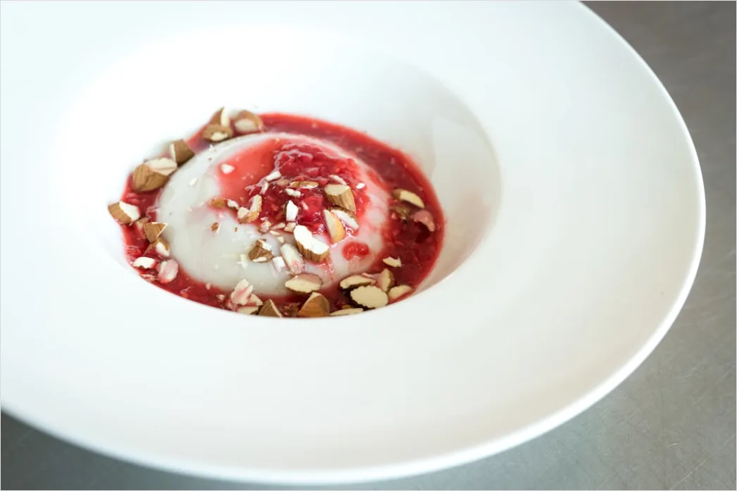 Detail Panna Cotta Teller Nahaufnahme Elegant Number 10