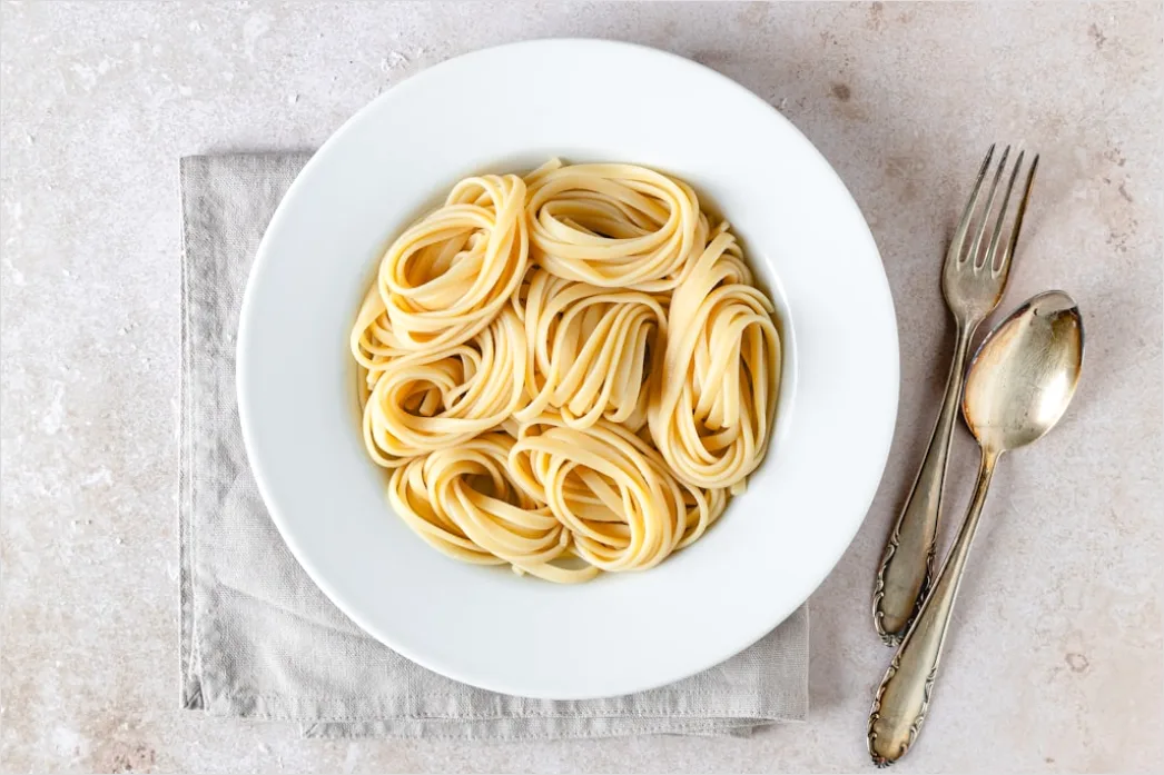 Detail Pasta Aglio Olio Teller Nahaufnahme Elegant Number 11