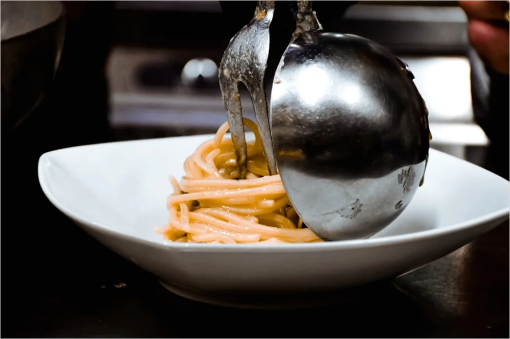 Detail Pasta Aglio Olio Teller Nahaufnahme Elegant Number 18