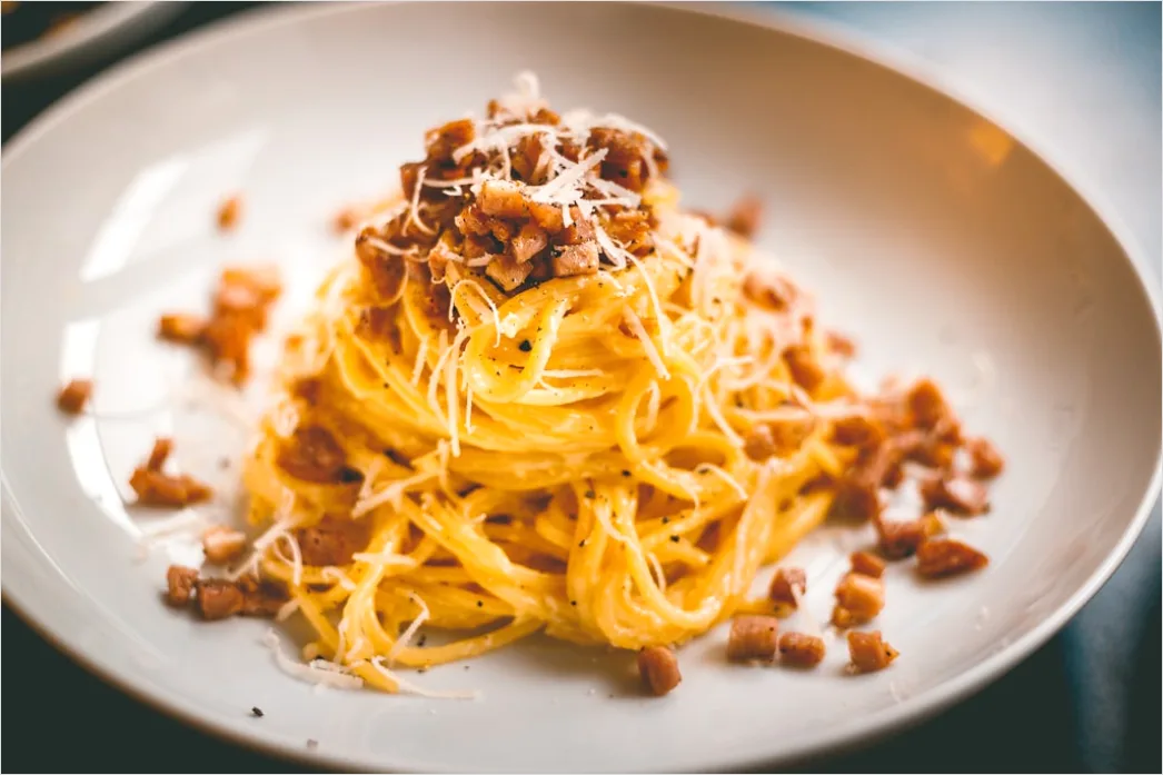 Detail Pasta Aglio Olio Teller Nahaufnahme Elegant Number 4