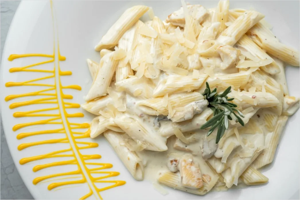 Detail Pasta Aglio Olio Teller Nahaufnahme Elegant Number 9