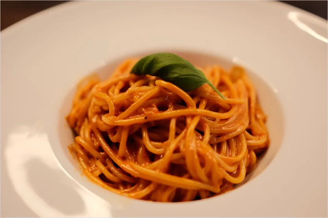 Detail Pasta Aglio Olio Teller Nahaufnahme Elegant Number 10