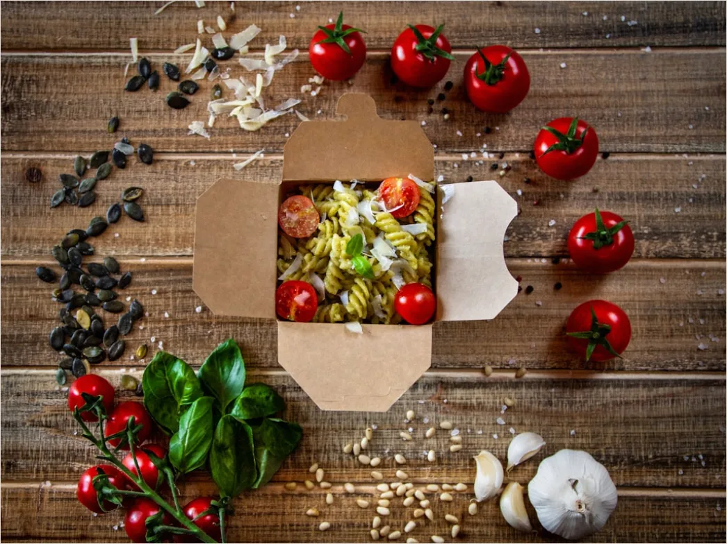 Detail Pasta Pesto Teller Nahaufnahme Frisch Number 12