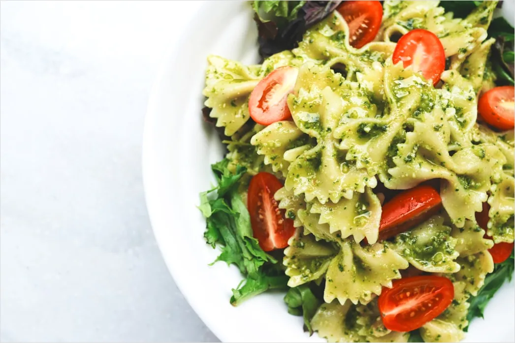 Detail Pasta Pesto Teller Nahaufnahme Frisch Number 13