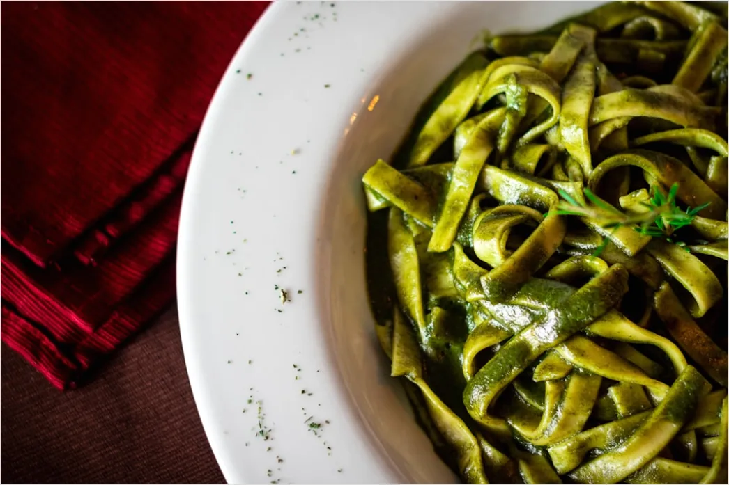 Detail Pasta Pesto Teller Nahaufnahme Frisch Number 15