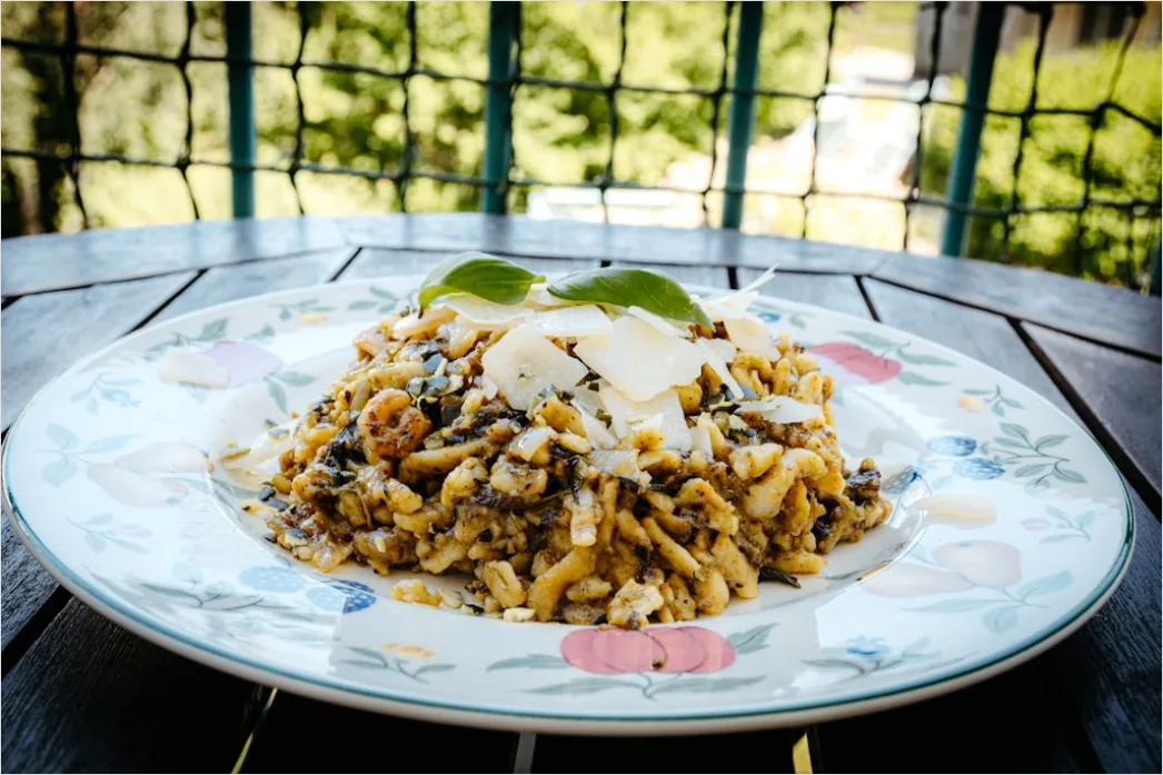 Detail Pasta Pesto Teller Nahaufnahme Frisch Number 16
