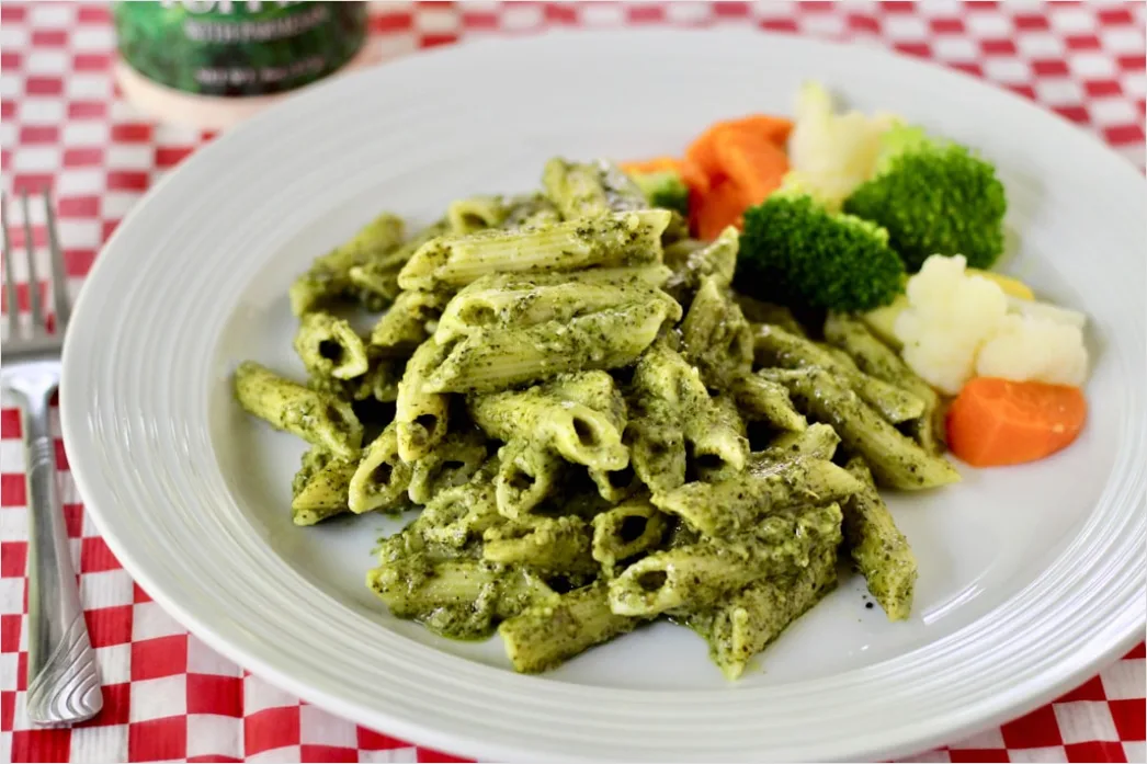 Detail Pasta Pesto Teller Nahaufnahme Frisch Number 17