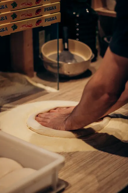 Pizza Aus Dem Holzofen Nahaufnahme Kaese 138a