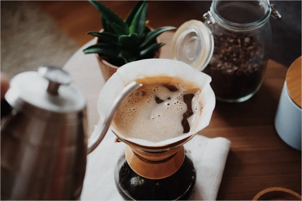 Detail Pour Over Kaffee Zubereitung Nahaufnahme Number 15